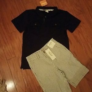 Gymboree Polo shirt and Seer Sucker Short set